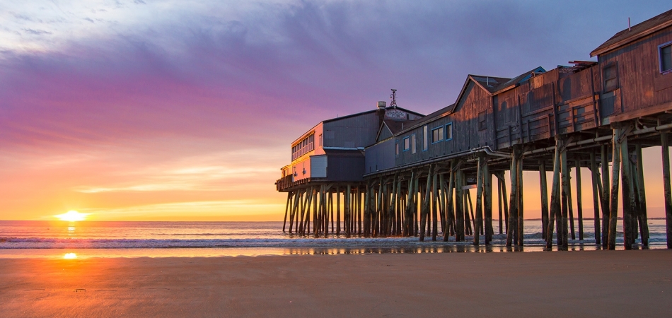 The Old Orchard Beach Pier at Sunset